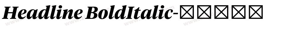 Headline BoldItalic字体转换